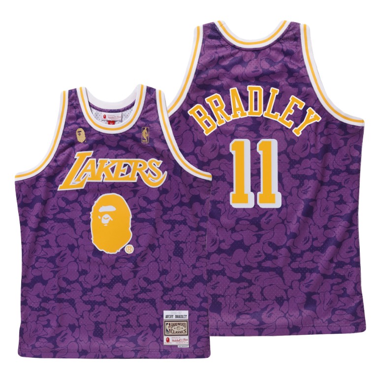 Men's Los Angeles Lakers Avery Bradley #11 NBA BAPE X Mitchell Hardwood Classics Purple Basketball Jersey UUY2783SR